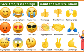 Emojis and Their Meaning in English with Pictures