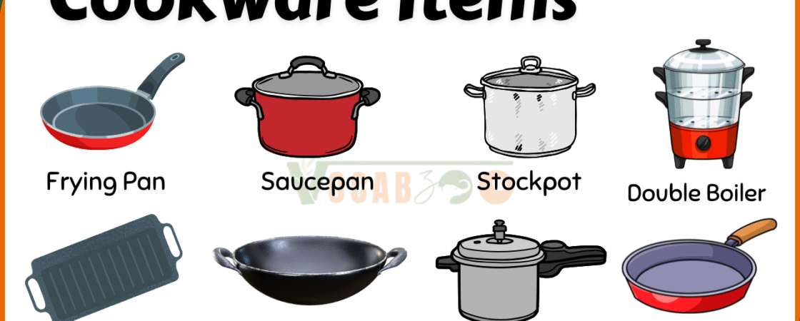 20 Cookware Names and Pictures in English | Types of Cookware
