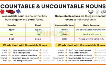 Countable and Uncountable Nouns Definitions and Examples