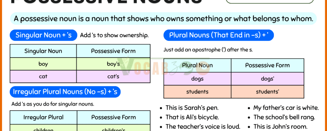 Possessive Nouns | How to Make Possessive Nouns