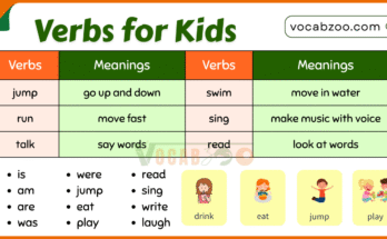 Verbs for Kids in English with Easy Examples