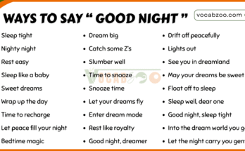 100 Different Ways to Say Good Night in English
