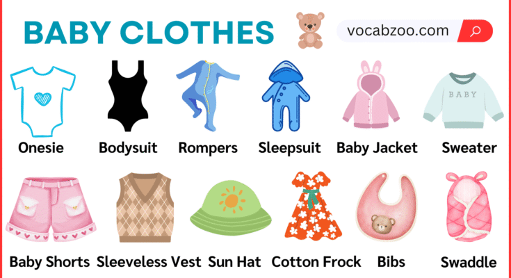 Baby Clothes Name with Their Pictures