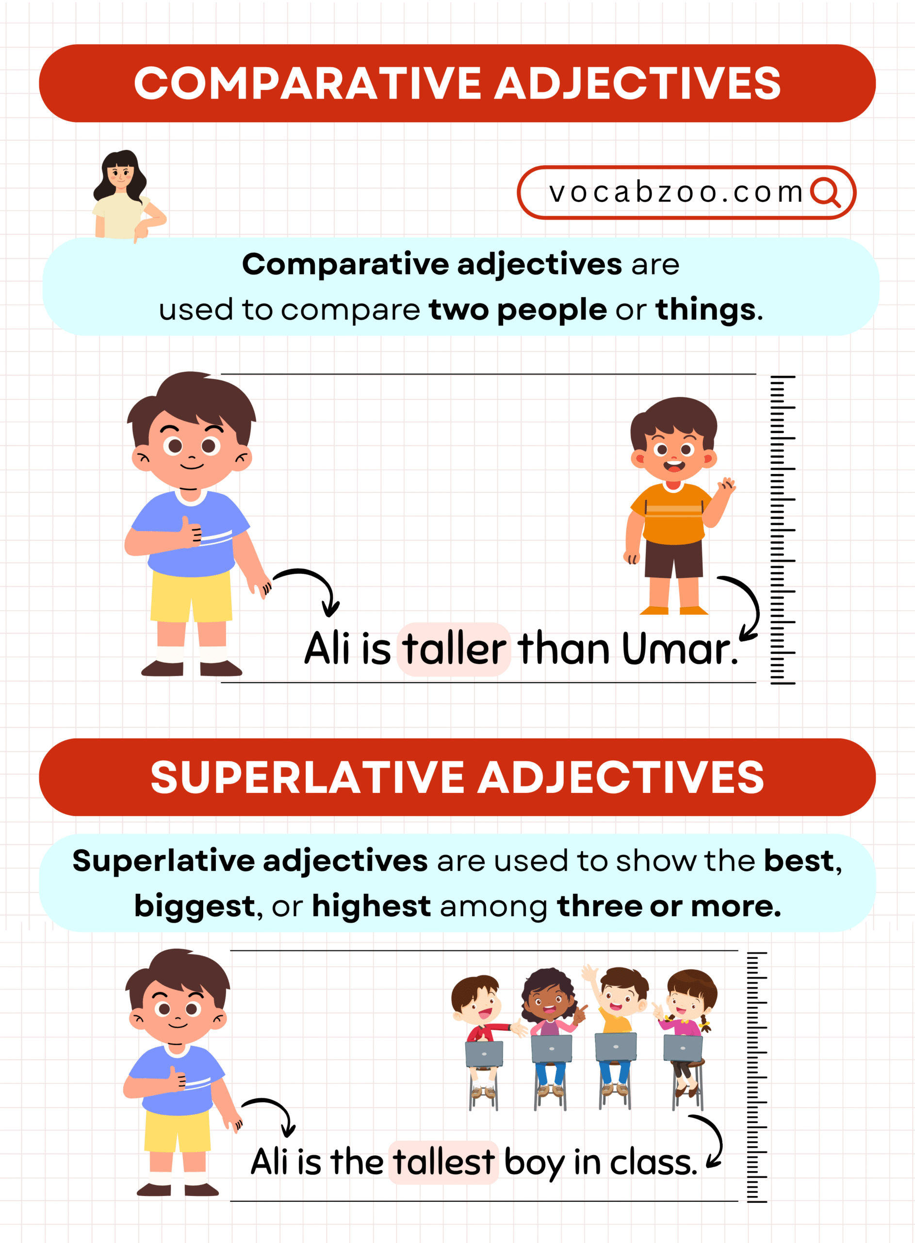 Comparative and Superlative Adjectives in English