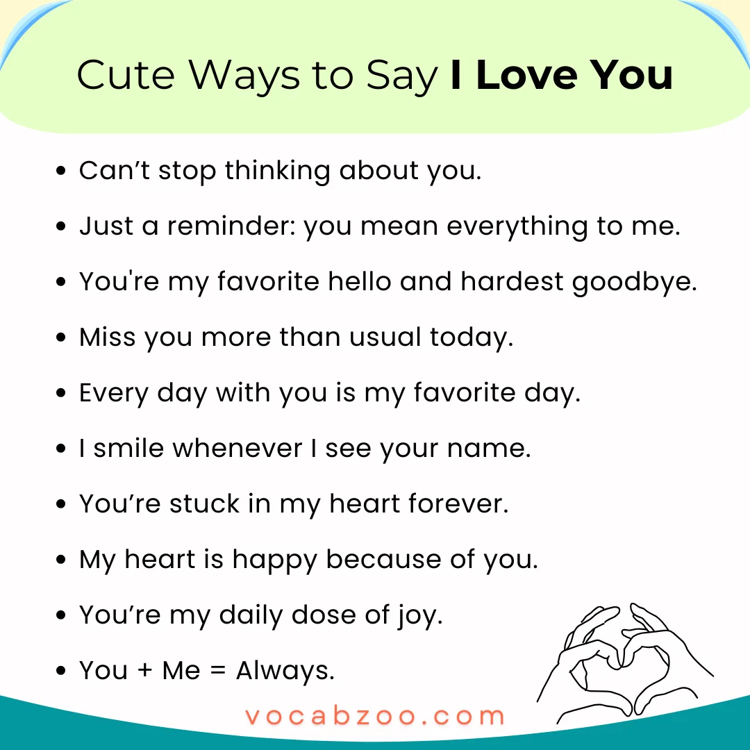 Cute Ways to Say I Love You in a Text