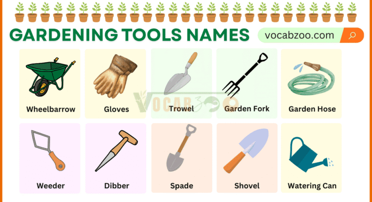 Gardening Tools Names in English