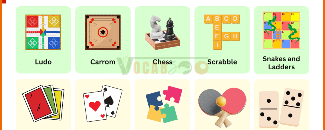 Indoor Games Name in English with Their Pictures