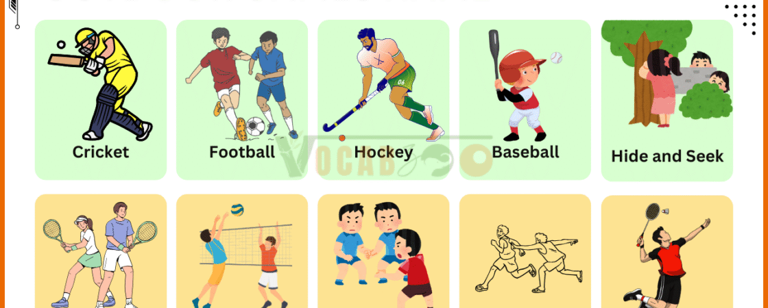 Outdoor Games Names in English with Their Pictures