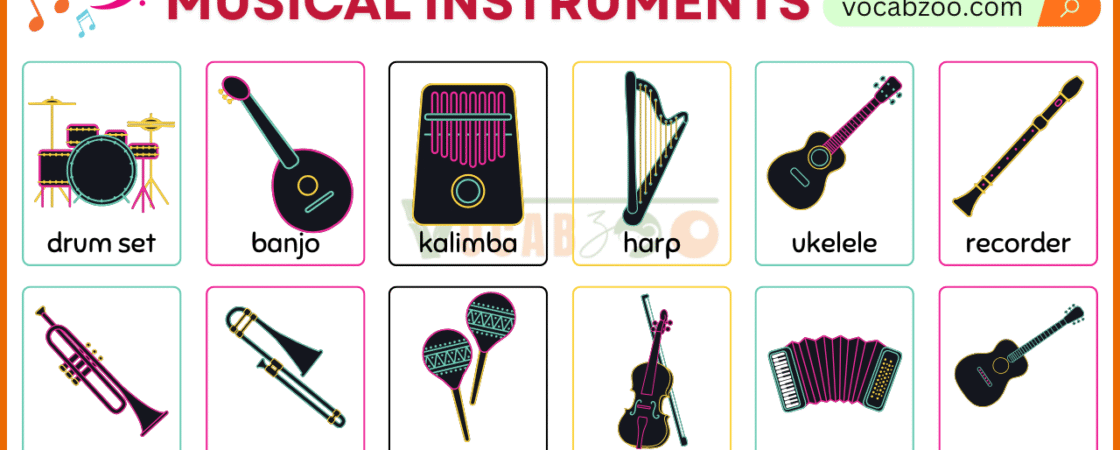 Names of Musical Instruments with Their Pictures