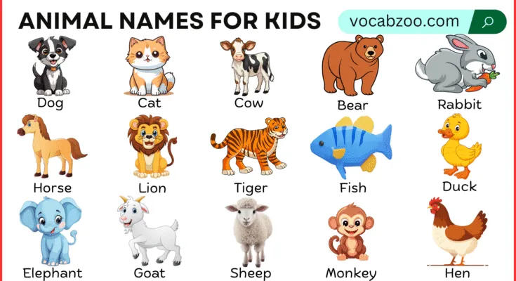Animal Names for Kids with Pictures