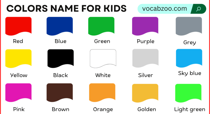 Colors Name for Kids in English | Easy Way to Learn Colors Name