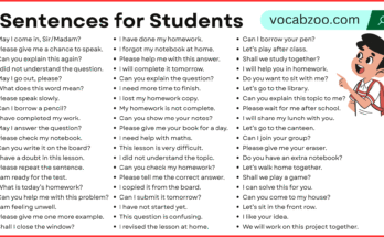 Daily Conversation Sentences for Students