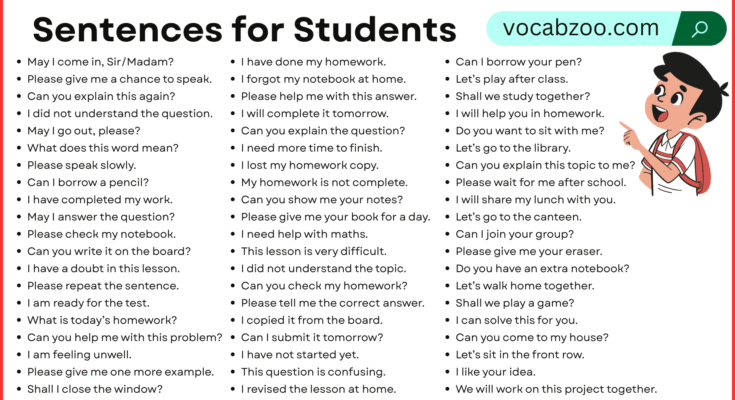 Daily Conversation Sentences for Students