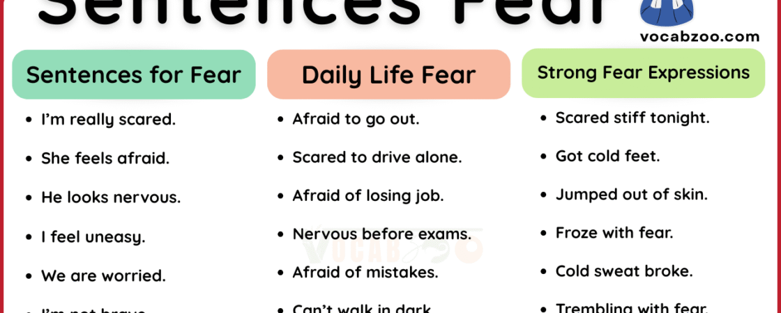 Sentences for Fear: 30 Ways to Say You’re Scared in English