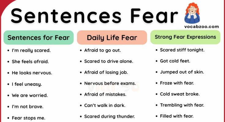 Sentences for Fear: 30 Ways to Say You’re Scared in English