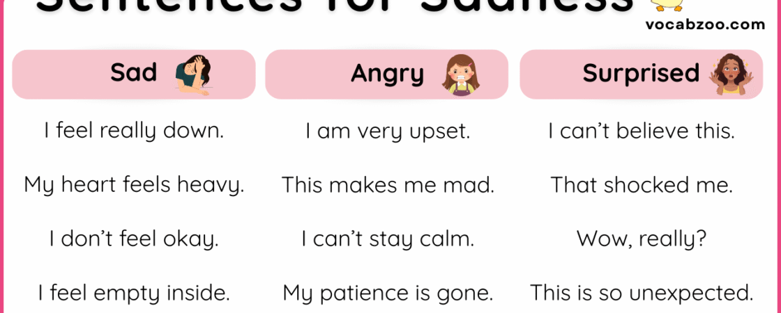 30+ Short English Sentences for Sadness