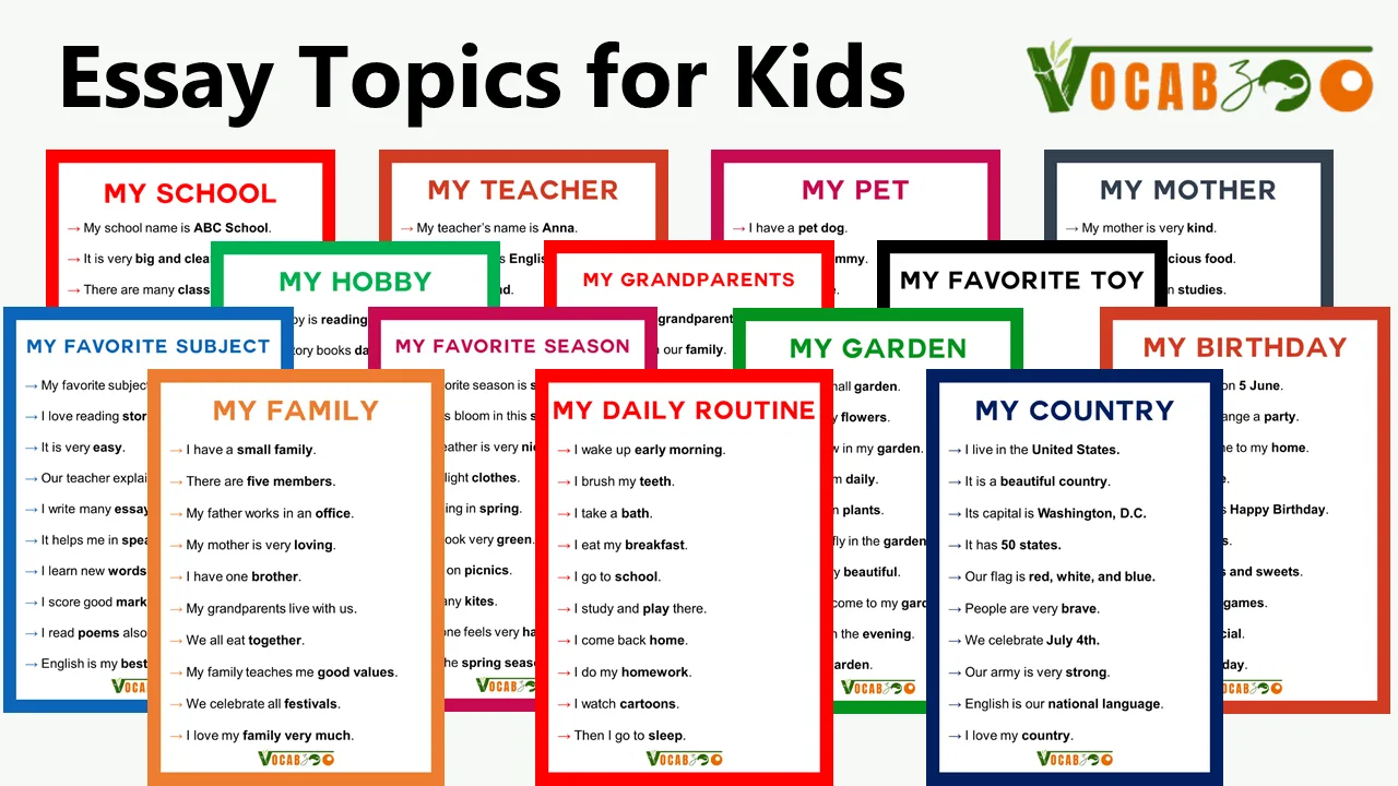 20 Easy Essay Topics for Kids
