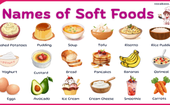 List of 100 Soft Foods Names in English with Pictures