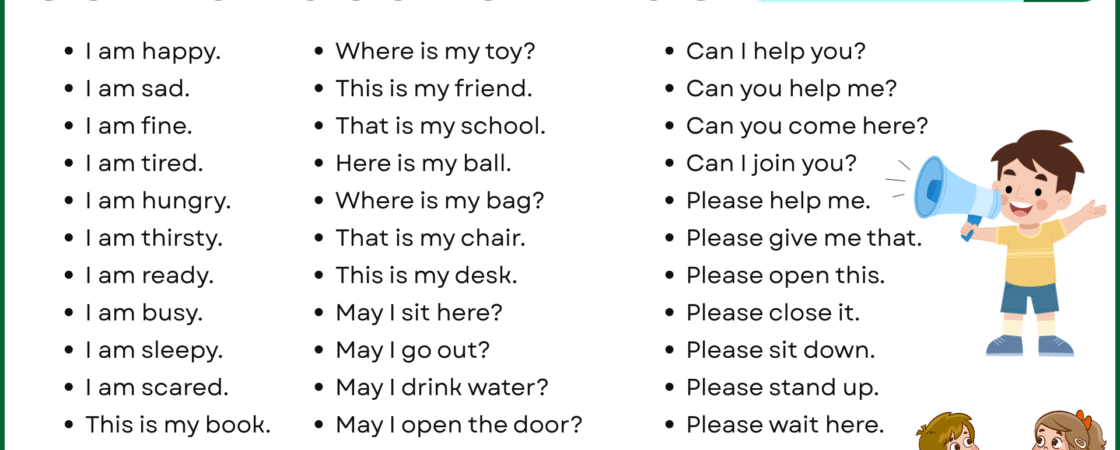 Simple Conversation Sentences for Kids