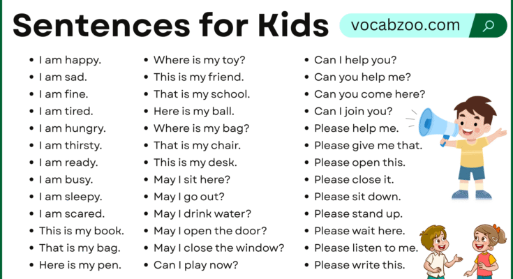 Simple Conversation Sentences for Kids