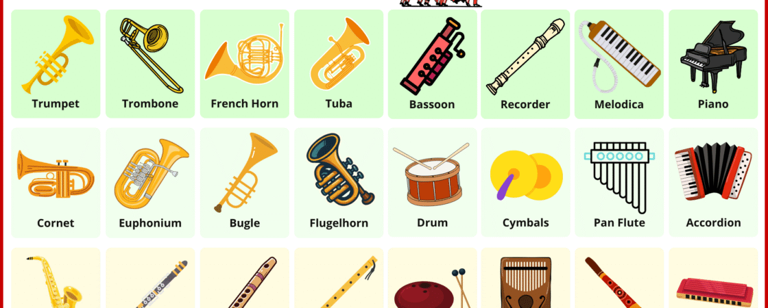 Band Instruments Names with Pictures