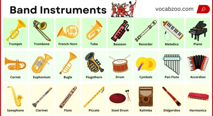 Band Instruments Names with Pictures