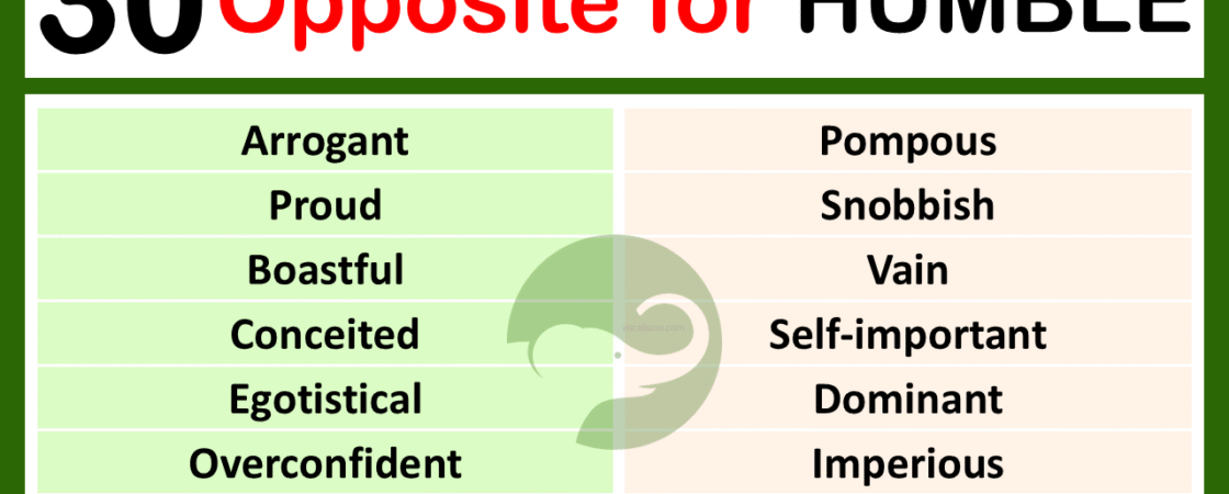 Opposite for Humble with Meanings and Examples