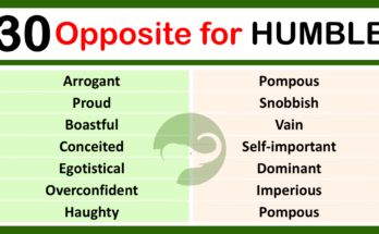 Opposite for Humble with Meanings and Examples