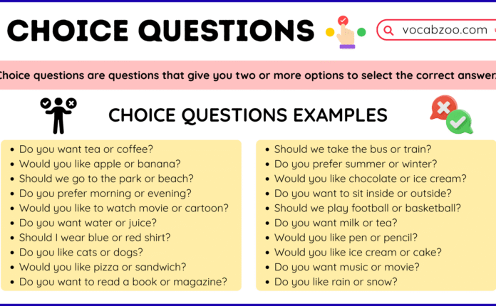 Choice Questions in English