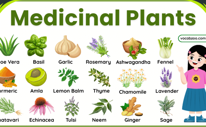 100 Medicinal Plants Names in English with Benefits and Pictures
