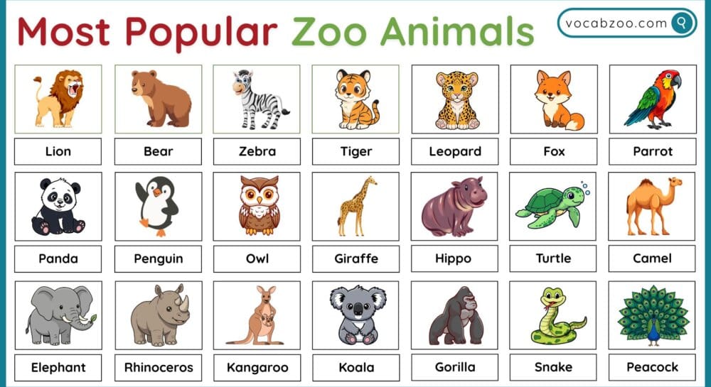 Most Popular Zoo Animals Around the World