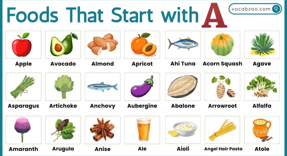 100+ List of Foods That Start with A with their Pictures