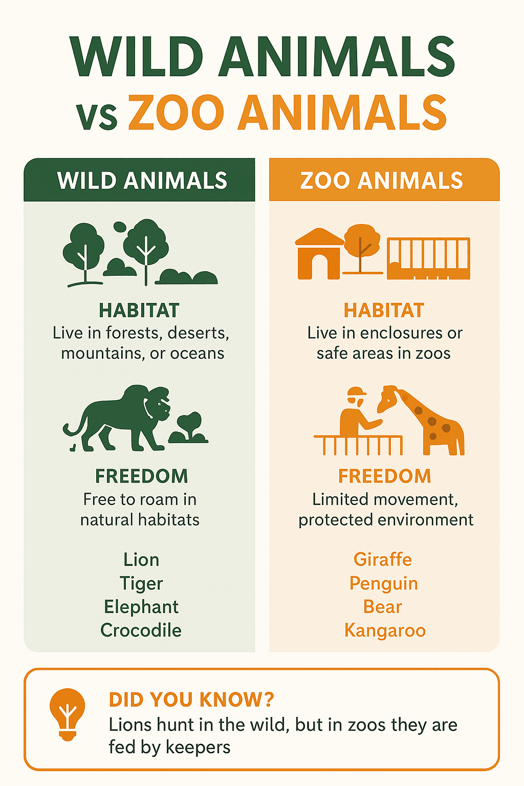 Wild Animals vs Zoo Animals What's the Difference