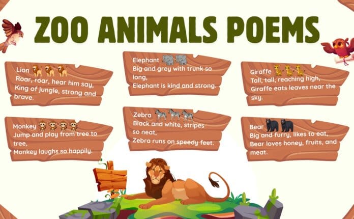 Zoo Animals Poem in English for Beginners