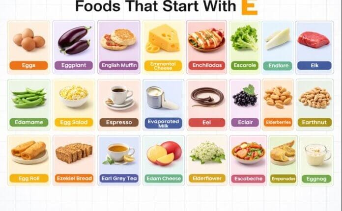 50+ Foods Starting with E in English with Pictures