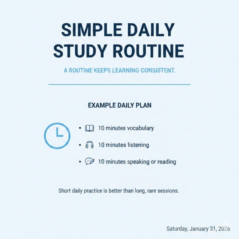 Effective Daily Study Routine Complete English Learning Roadmap for Beginners - Vocabzoo