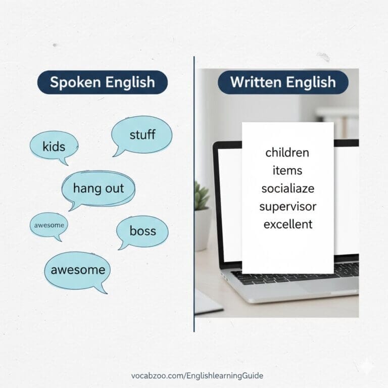 Spoken English vs Written English Differences - Vocabzoo