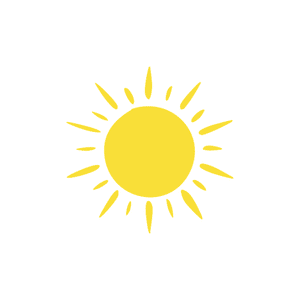 Bright sun | Weather Symbols Names for Kids