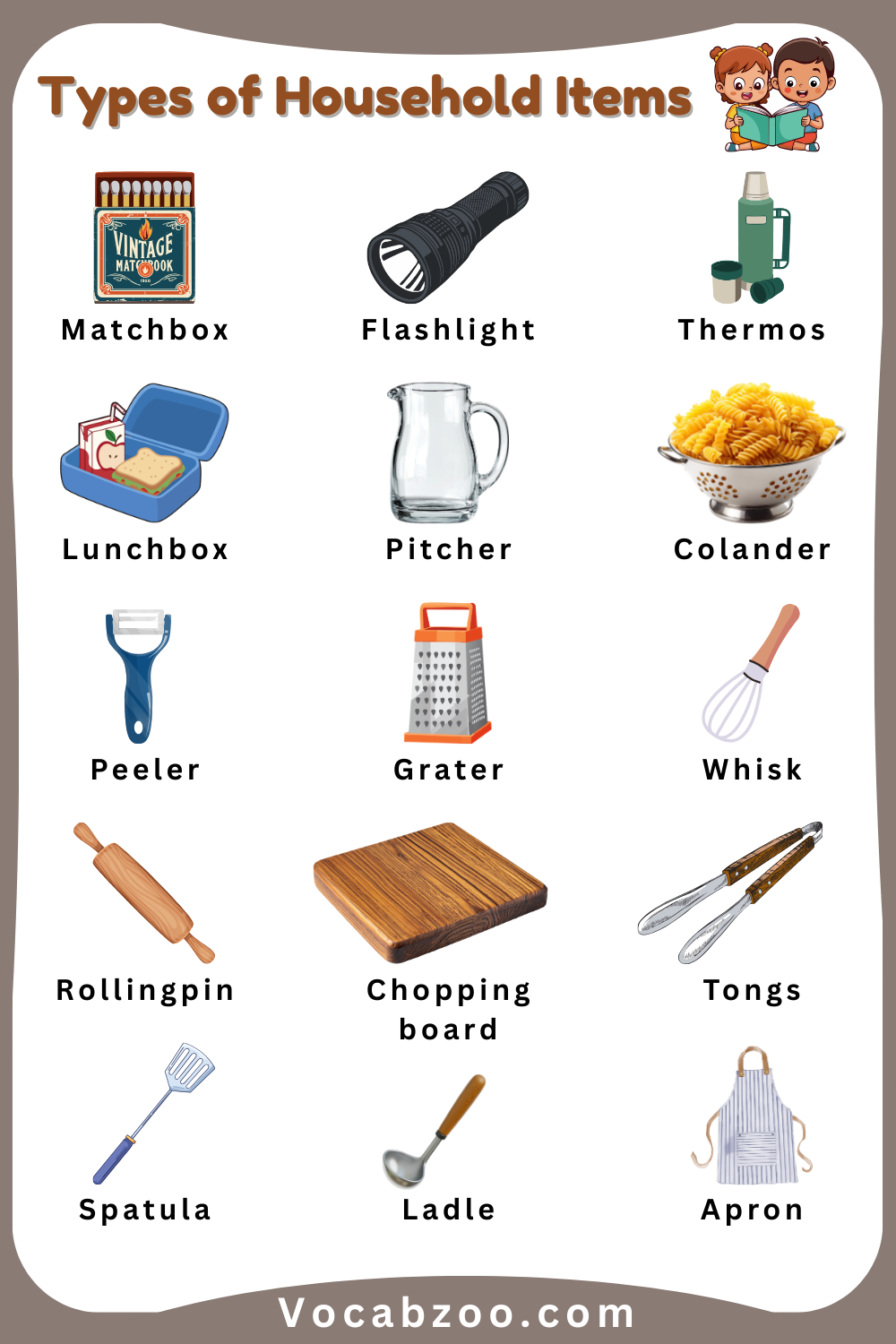 Gallery of Household Items Names of for Kids