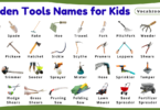 Garden Tools Names for Kids in English with Pictures