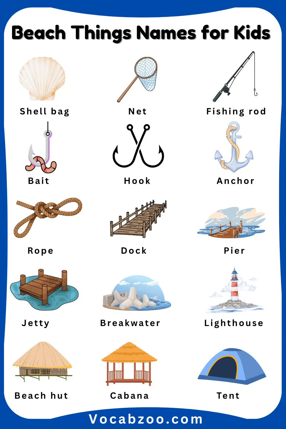 Pictures and Name of Beach Thing for Child 