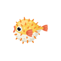 Pufferfish | Sea Animal Names for Kids in English