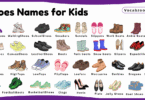 Shoes Names for Kids in English with Pictures