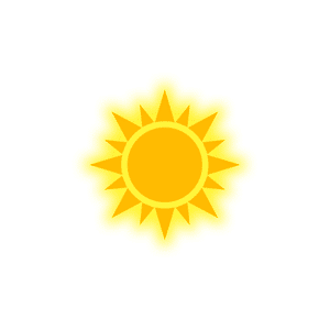 Sunny | Weather Symbols Names for Kids