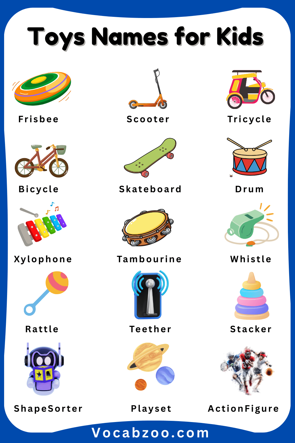 Toys Names for Child in English with Pictures