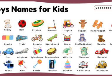 Toys Names for Kids in English with Pictures