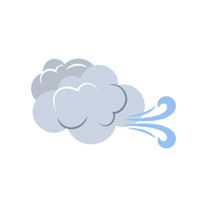 Windy | Weather Symbols Names for Kids