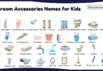 Bathroom Accessories Names for Kids in English with Pictures