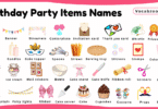 15 Names of Birthday Party Items for Kids and Pictures