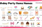 15 Names of Birthday Party Items for Kids and Pictures